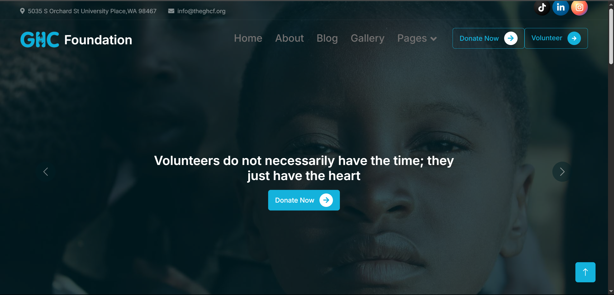 GHC Foundation website mockup